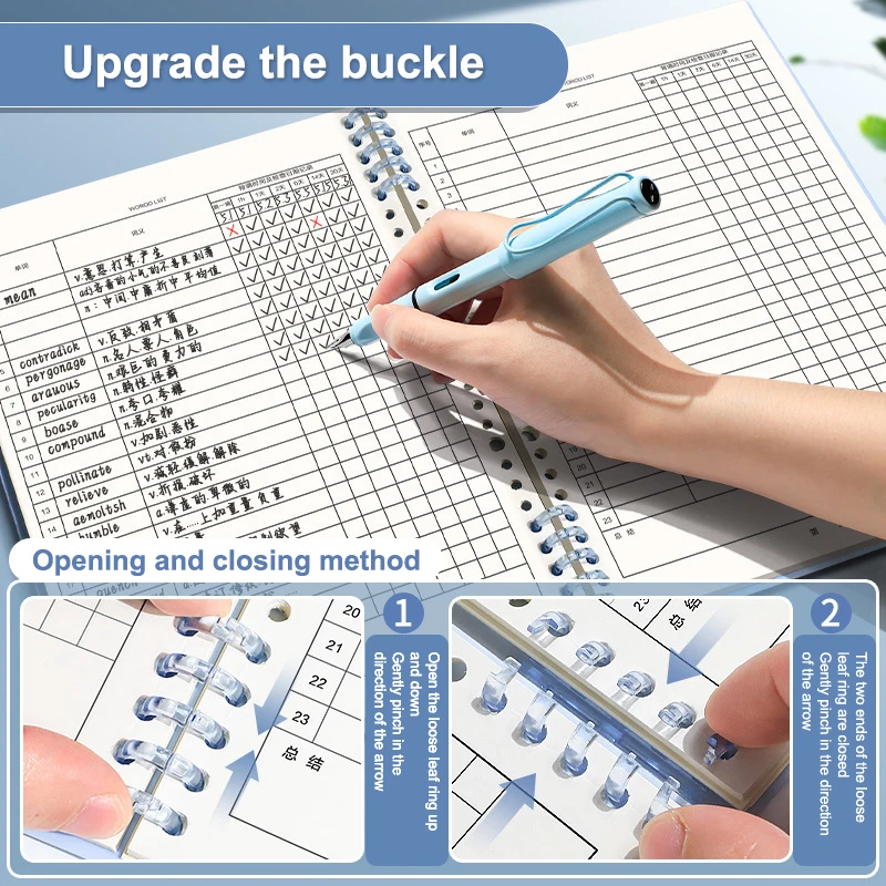 Woordenschat Notebook Losbladig Woordboek Met Geheugen Curve Planner Zelfdiscipline Agenda Studenten Briefpapier Geschenken