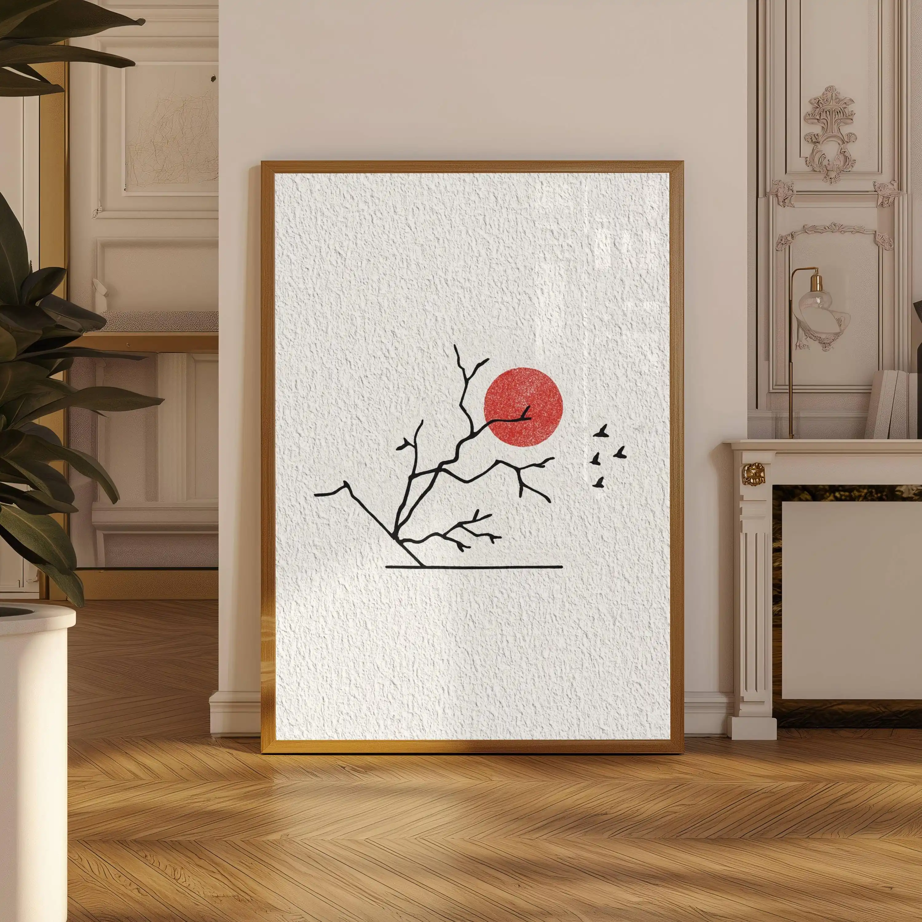 Póster minimalista de tinta ja - Japanese Zen Lifestyle reseña y precio