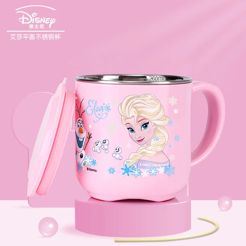 Disney Lotso Kids Drinking Cup Stainless Steel Anti-fall Baby Straight Drink Open Milk Cup Kindergarten Drinkware Mug Cup