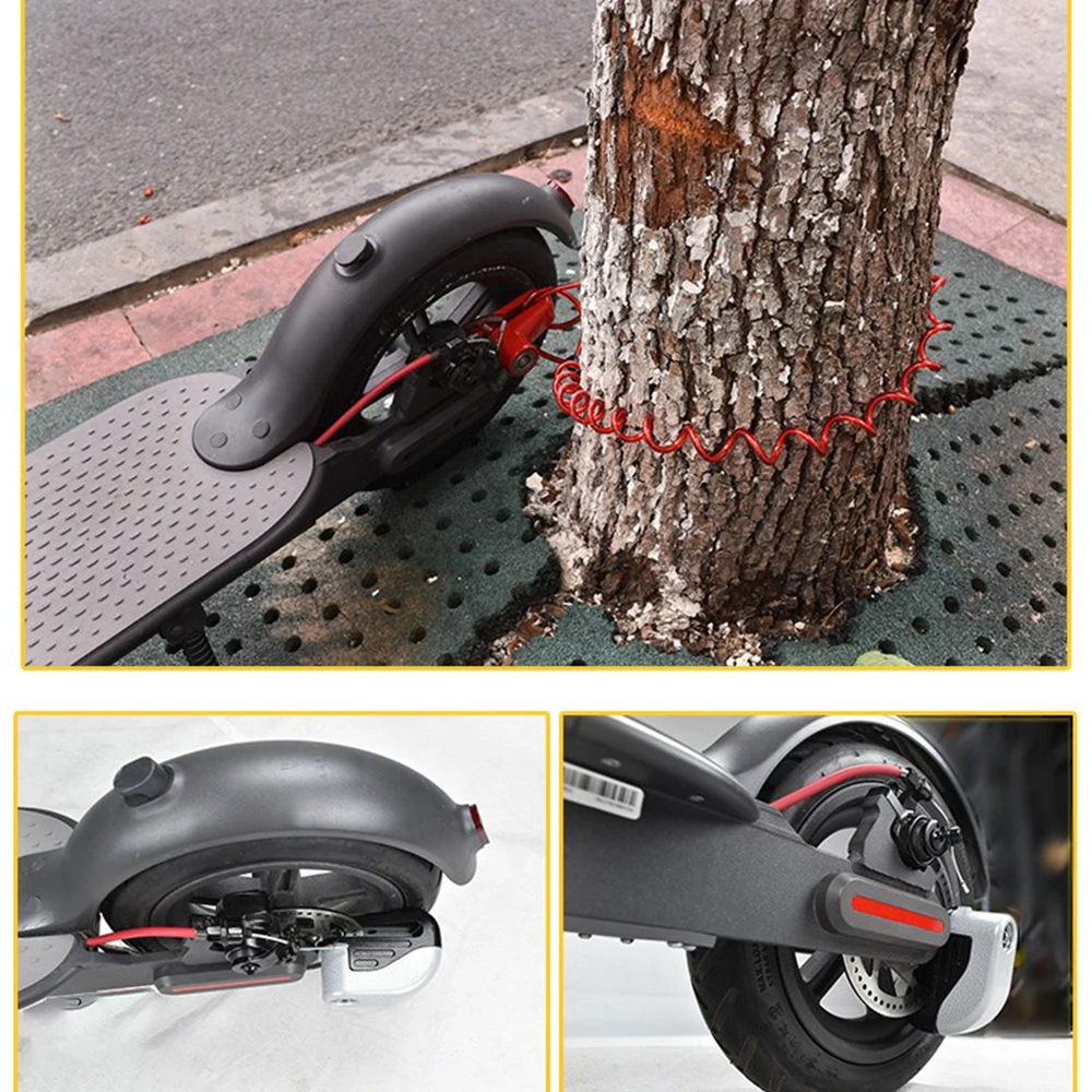 1 Set Anti-theft Bicycle Electric Scooter Disc Brake Wheels Lock For Xiaomi Mijia M365 Cycling Scooters Motorcycles Accessories