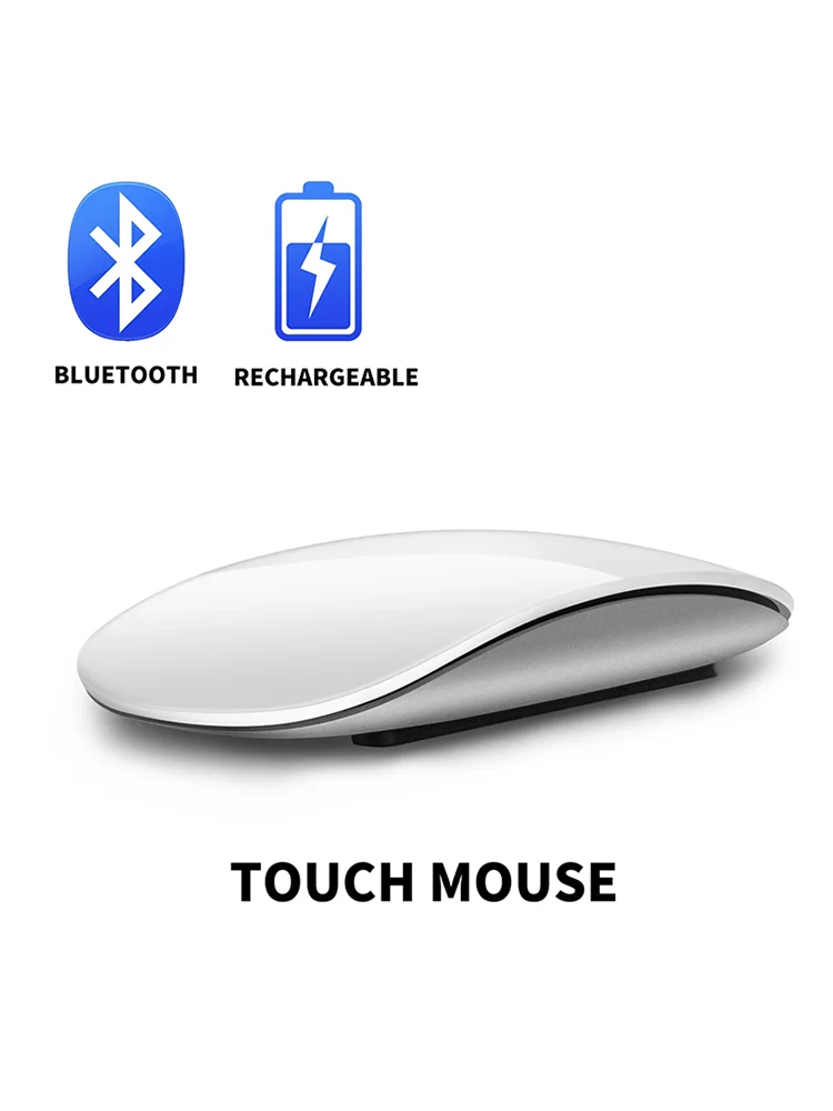 Magiczna mysz bezprzewodowa z dwoma trybami pracy, Bluetooth, dotykowa, cienka, ładowalna, ergonomiczna, do Macbook Air Pro, PC, laptopa, komputera, notebooka 2026 — 2