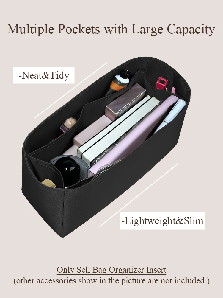 Nylon Purse Organizer Insert Fit for Balenciaga Bel Air Medium Handbag Slim Inside Makeup Storage Bag Organizer Insert Liner Bag