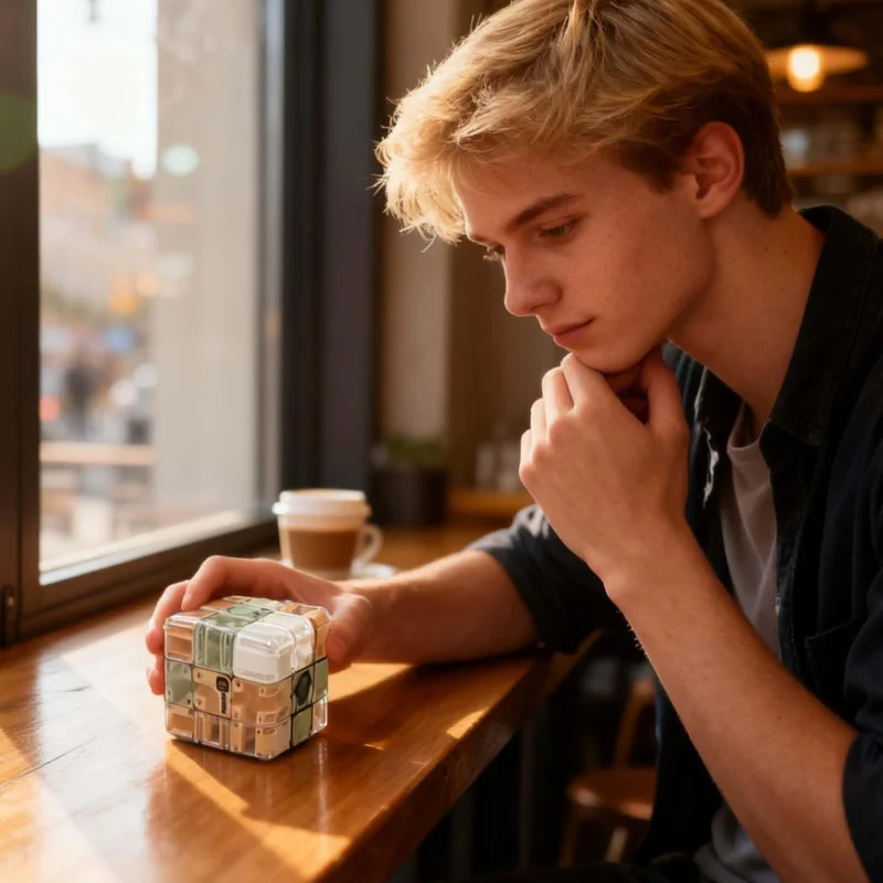 

Large 3D Labyrinth Puzzle Maze Cube - Engaging Brain Teaser Toy, Improve Spatial Recognition and Cultivate Logical Thinking (Blu