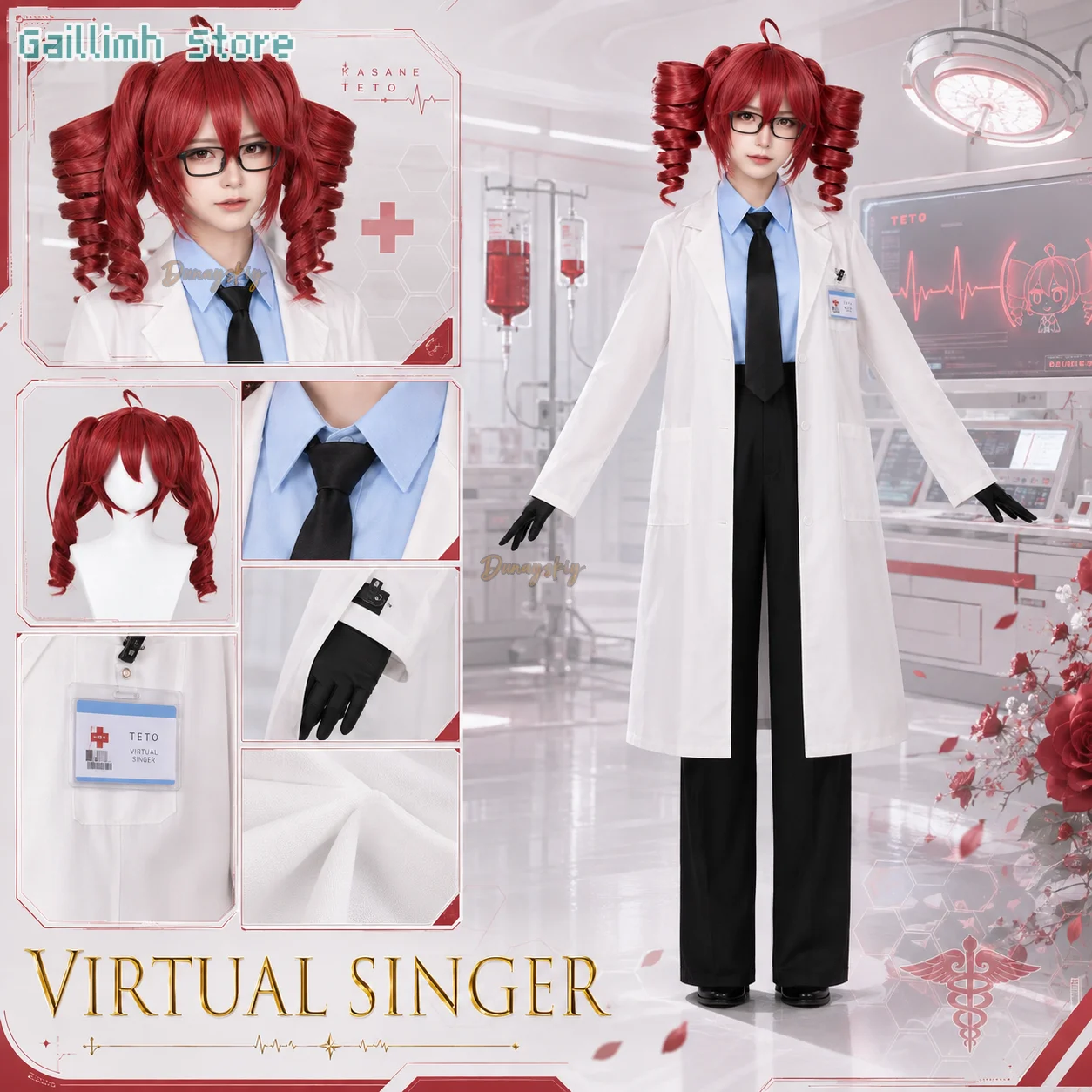 Lab Coat Medical - UTAU Kasane TetIgaku Medisch Themakostuum voor