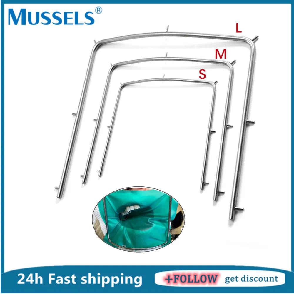 Tandheelkundige Rubber Damhouder Frame Roestvrij Staal Chirurgische Klemmen Endodontist Tandheelkunde Kliniek Instrument Autoclavable Mondopener