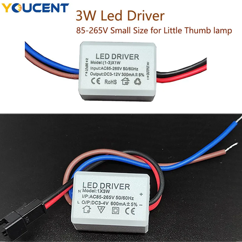 LED Dviver 260 /450mA 1W-3W LED Power Supply Adapt AC 85-265V TO DC3-12V LED Light Transformers Driver for LED