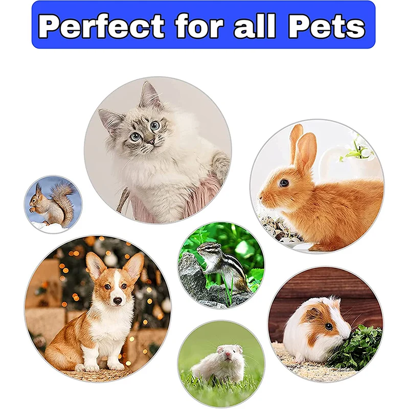 4-teiliges Kaninchen-Pflegeset mit Tränenfleckenentferner, Kämmen, Krallenschere, Doppelseitiger Shampoo-Badebürste, Hamster- und Kaninchenzubehör – Detail 9
