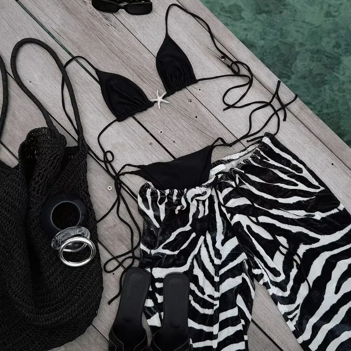 3 шт. бикини 2025 сексуальный женский купальник, женские брюки, комплект микро-бикини, купальный костюм, купальный костюм, пляжная одежда