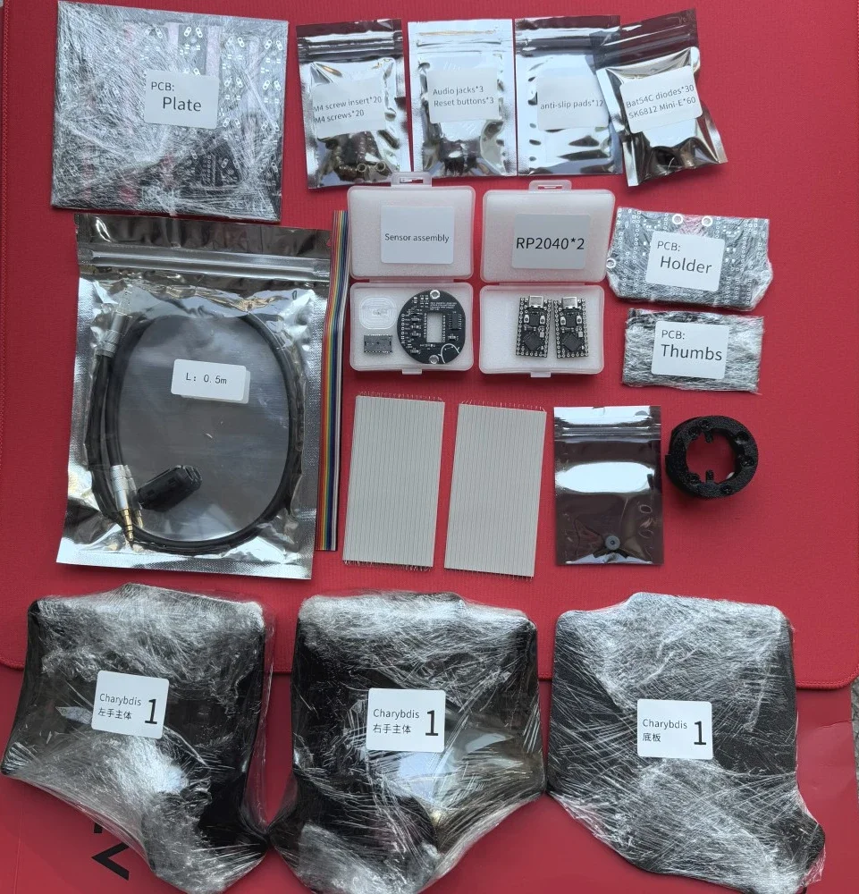MiFuny Charybdis Mini/Nano Split-Tastatur, PCB-Material-Kit, kundenspezifische kabelgebundene/kabellose Trackball-Split-Gehäuse für mechanische Tastaturen, nicht vorgefertigt 6