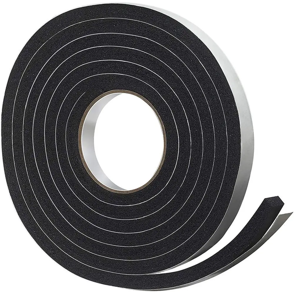 2M/Roll Foam Door Window Sealing Strip Weather Stripping Self-Adhesive Soundproof Windproof Dustproof Draught Excluder