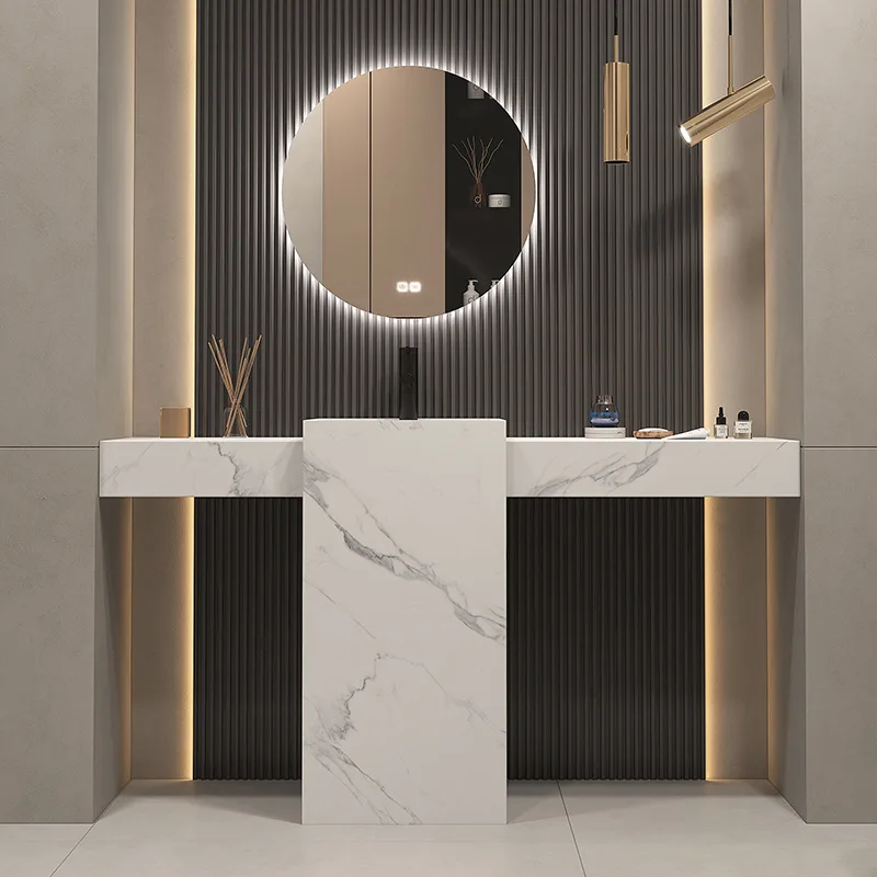 Slate column basin Integrated washbasin Pillar washbasin Outdoor marble sink Extended bathroom