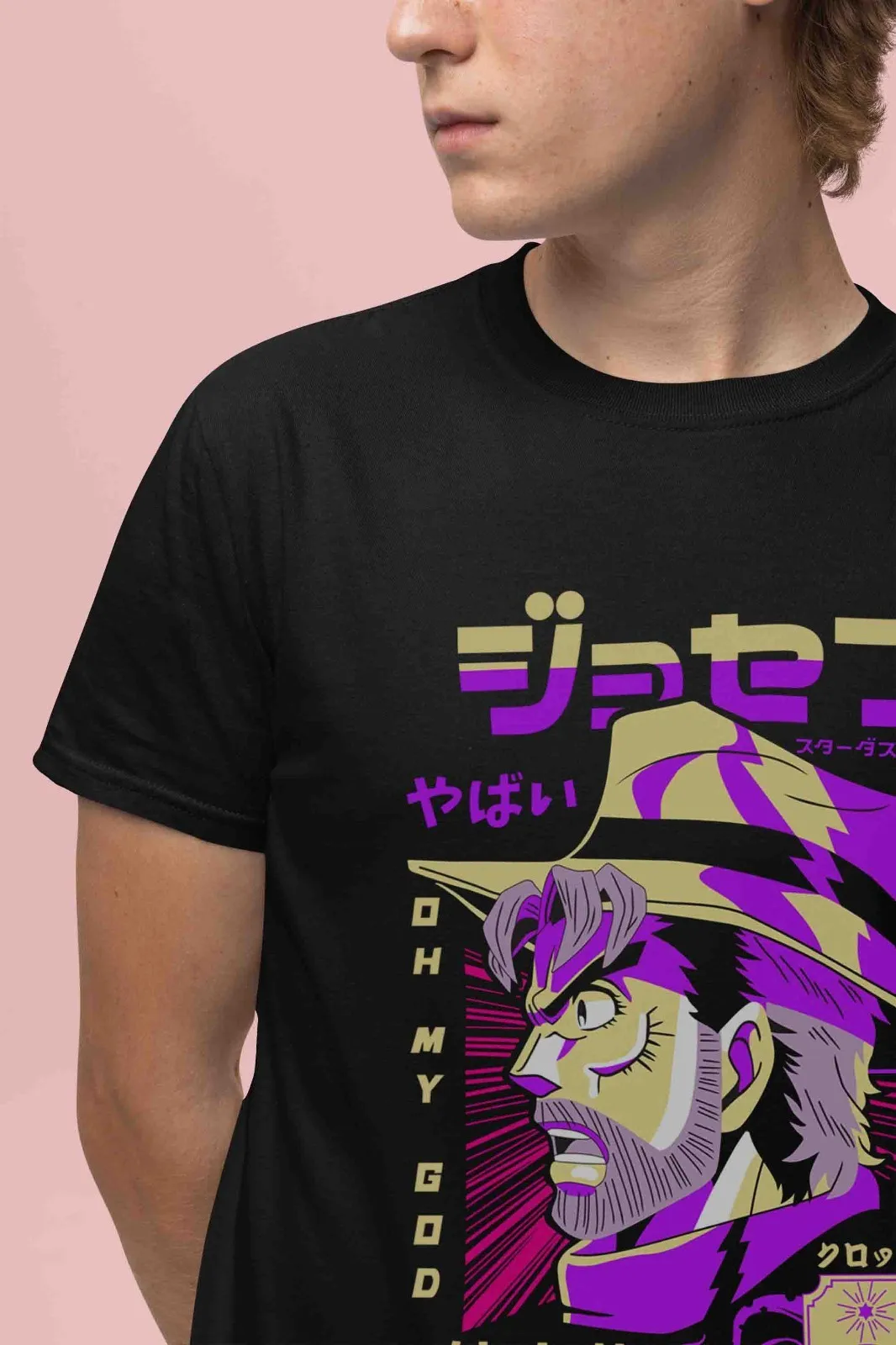 Jojo's Bizarre Adventure T-Shirt Jotaro Tshirt Dio Joseph Shirt Giorno Anime Tee