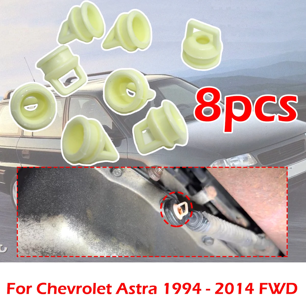 

8pcs Automatic Transmission gear Shift Cable Bushing For Chevrolet Astra 94-2014 FWD Rubber Gearbox Grommet Clip Shifter linkage