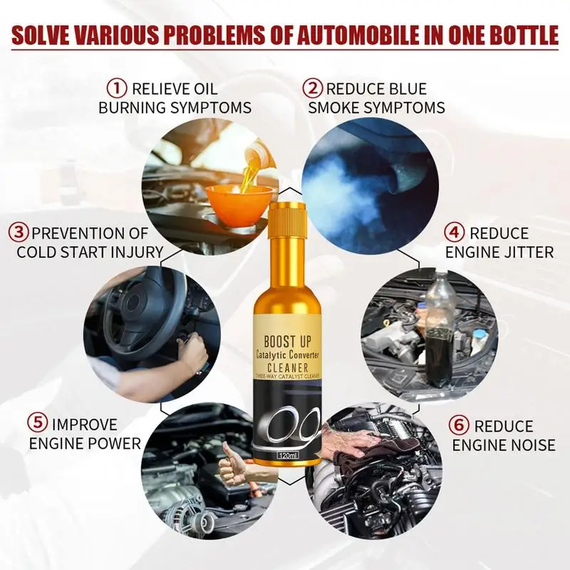 100ml Cleaning Accessory Engine Catalytic Converter Cleaner Engine Booster Multipurpose Anti-Wear Oxygen Sensor Fuel Injectors