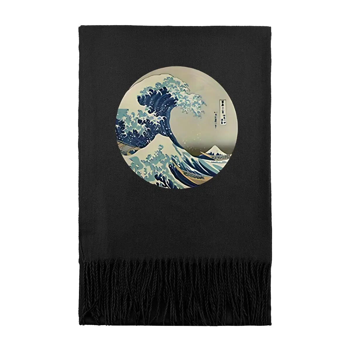 Great Wave Art - Inspirado, 'Great Wave' Bufanda larga con diseño azul japonés para ir al trabajo Bufanda cálida a prueba de frío para uso diario de otoño e invierno