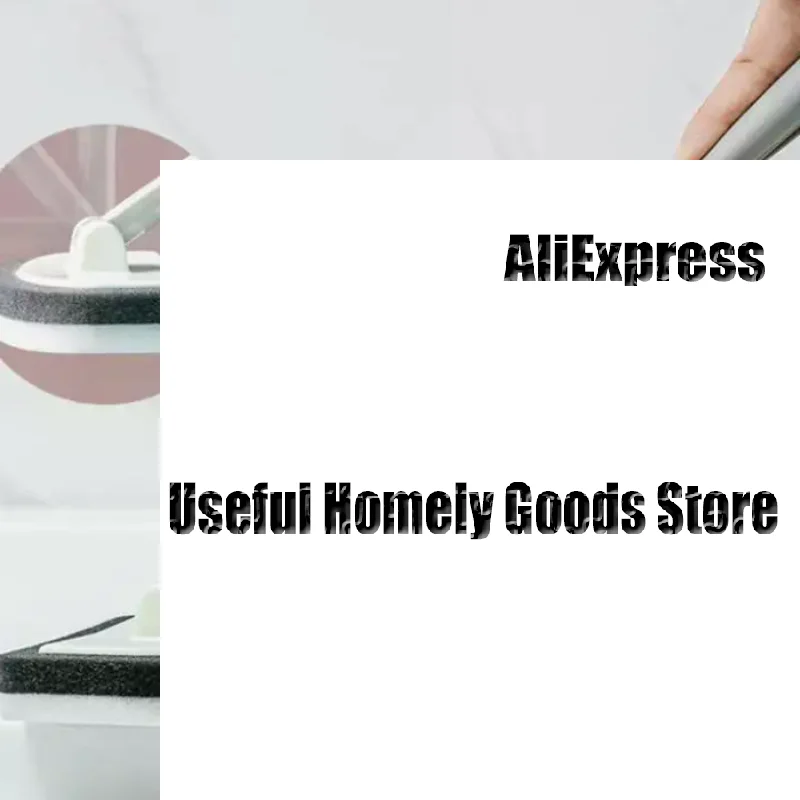 1*Bathroom Sponge Cleaning Brush Multi-Functional Tool Long Handle Removable Household Floor Bathtub Brushes Ceramic Tile Brush