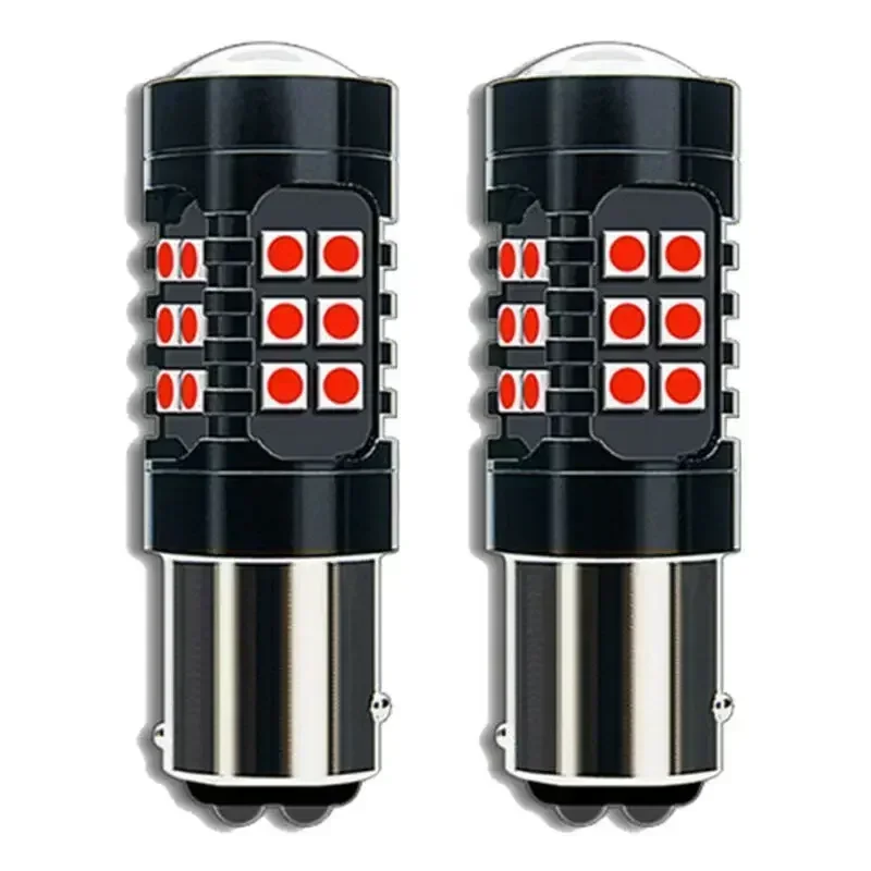 2pcs/set 1157 LED Strobe Flashing 3 Times Stop Bulbs Tail Blinking Light Turn Signal Lamp Car Brake Light