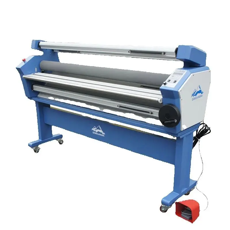 US Stock Qomolangma 63in Full-auto Wide Format Cold Laminator with Heat Assisted without Trimmer Laminating Machine Wholesale