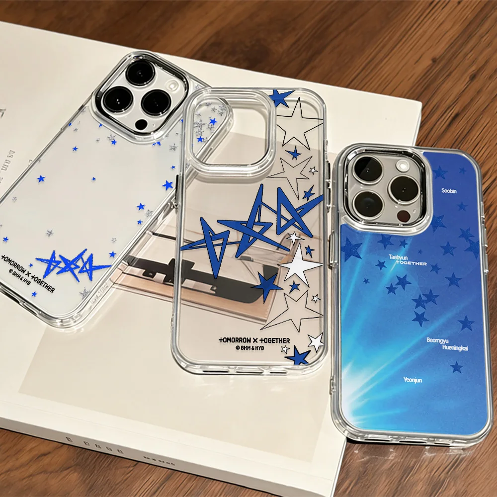 Funda Transparente Suave para Teléfono K-Pop T-TXT, Compatible con iPhone 17, 16e, 16, 15, 14, 13, 12, 11, Mini, Pro, Max, X, XR, XSMAX, 8, 7, Air Plus