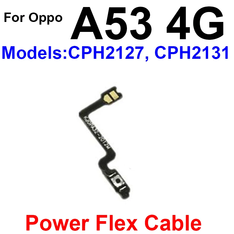 Cable flexible de volumen de energía para OPPO A52 A53 A54 A55 A55S 4G 5G encendido apagado interruptor de botón de volumen llave de Control piezas