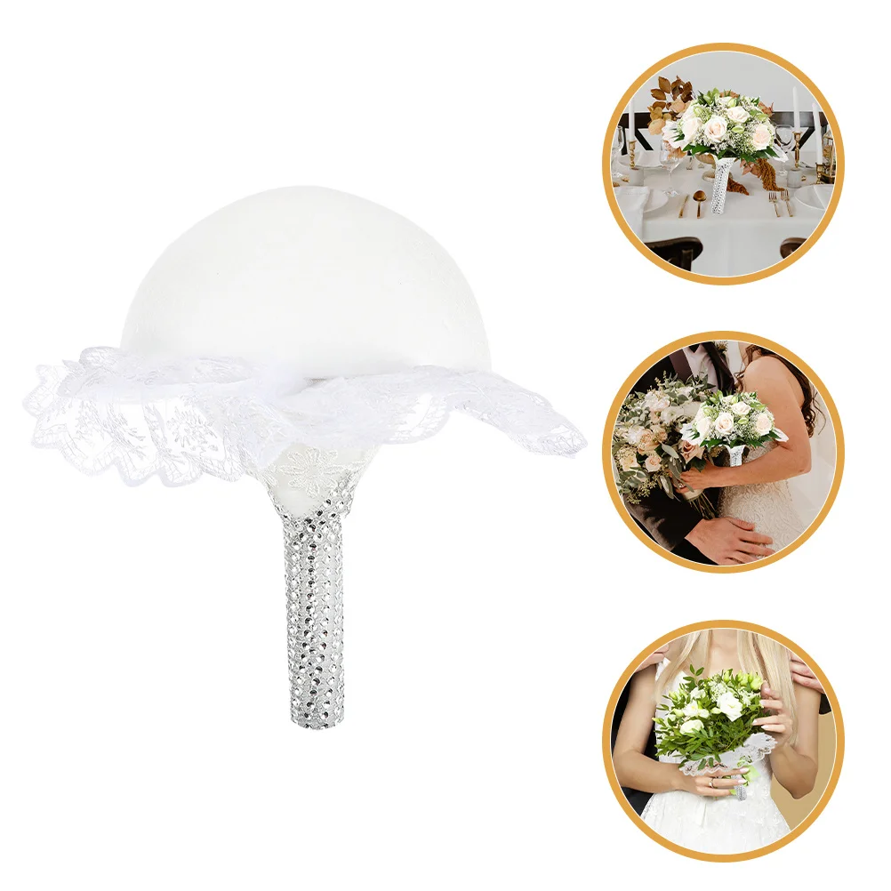 

Artificial Bouquet Holder Foam Handle for Bridal Wedding Floral Arrangements Flower Bouquet Mold Supplies