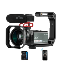 Ordro AX10 4K Camcorder Camara Professional 30MP 60FPS 30X Digital Zoom Camera Vlog IR Night Vision WiFi YouTube Video Shooting