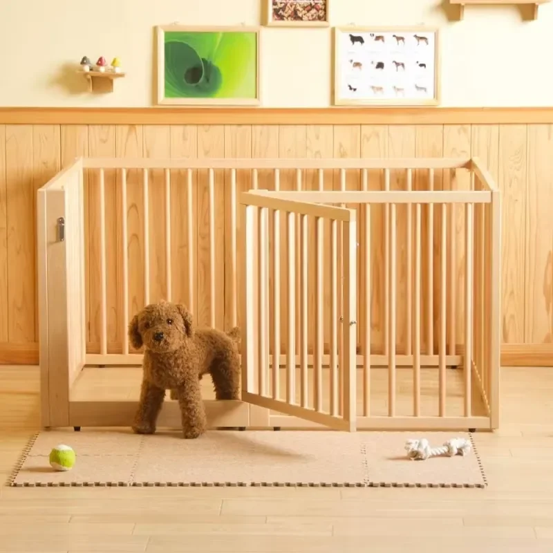 for Hot Wooden Puppy Modular Design Create Separate Spaces Within the Pen for Wooden Dog Playpen Indoor Modern Dog House Cage