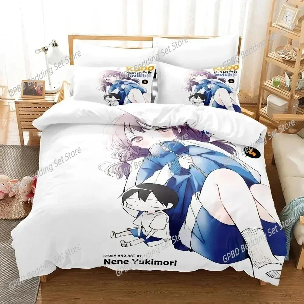 

Anime Kubo Won't Let Me Be Invisible Bedding Set Single Twin Double Queen King Cal King Size Bed Linen Set