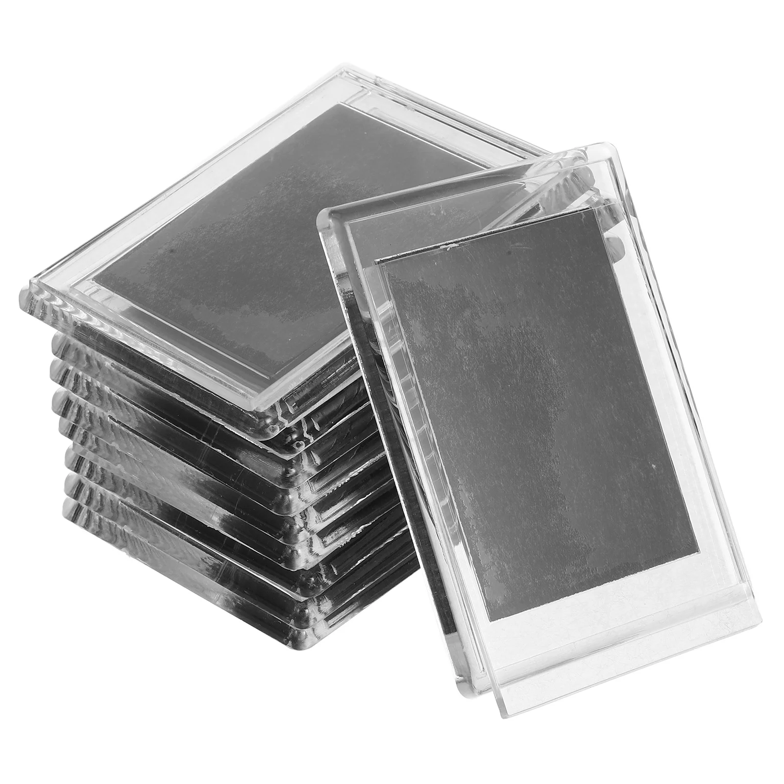 

10Pcs Magnetic Photo Frames Blank Insert Acrylic Refrigerator Locker Display Case Magnetic Picture Holders Fridge