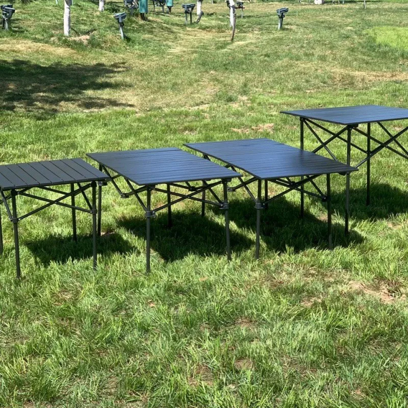 D6D outdoor folding table ultra-light lifting aluminum barbecue camping picnic portable stall.