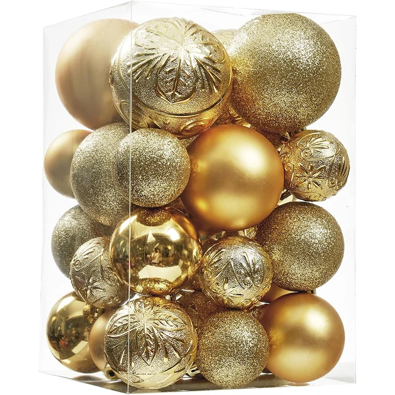 عيد الميلاد الكرة الحلي 30 قطعة من 4/6/8 سنتيمتر شاتيربروف البلاستيك عيد الميلاد الكرة شجرة عيد الميلاد معلقة ديكور للمنزل السنة الجديدة ديكور