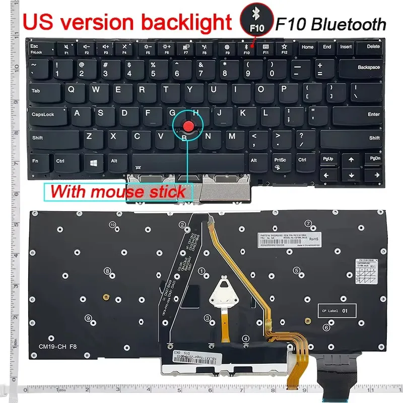 US/RU/SP keyboard FOR Lenovo ThinkPad X1 Yoga 2019 Gen 4TH 2020 5TH/X1 Carbon Gen 3 3rd 2015 64700-2EA SN8341BL