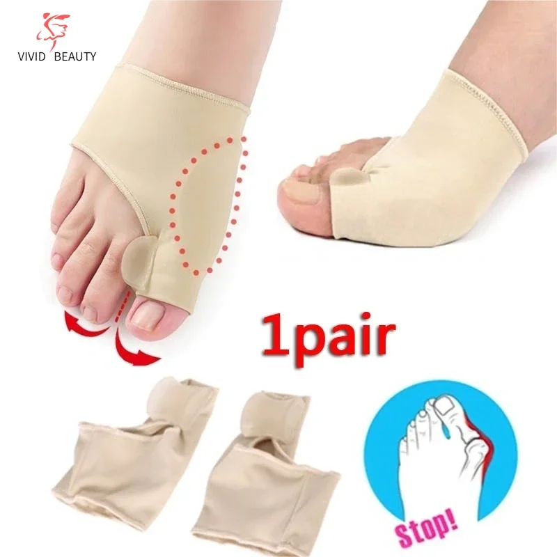

2pieces=1pair Toe Corrector Orthotics Foot Care Bunion Straightener Bone Thumb Adjuster Correction Soft Pedicure Socks