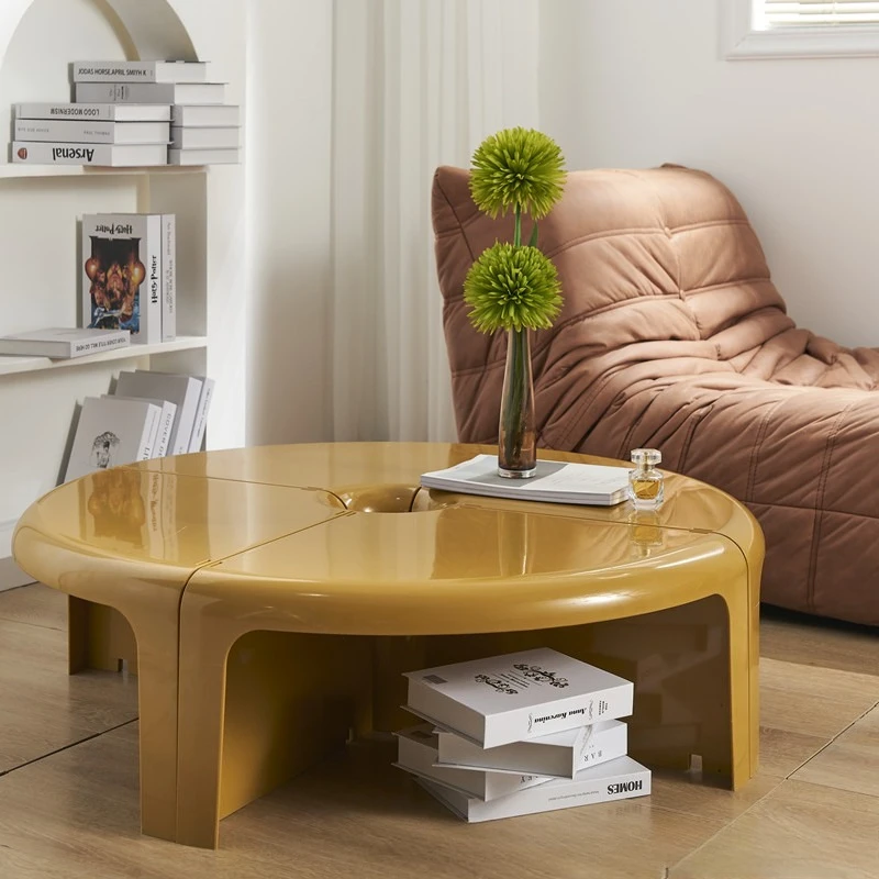Round small apartment coffee table can be split and spliced combination side a few bobbies locker