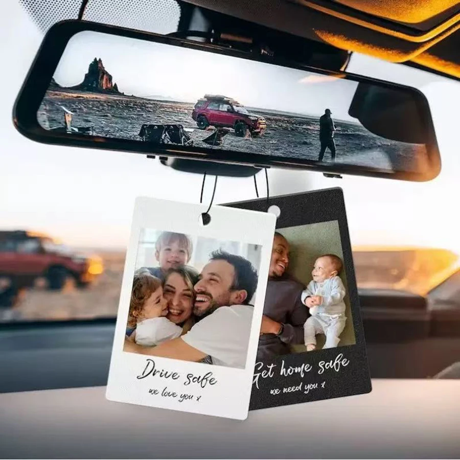 Personalisierte, individuelle Acryl-Autoanhänger, ein- oder doppelseitig bedruckte Foto-Hängeaccessoires, personalisierte Geschenke für Freunde