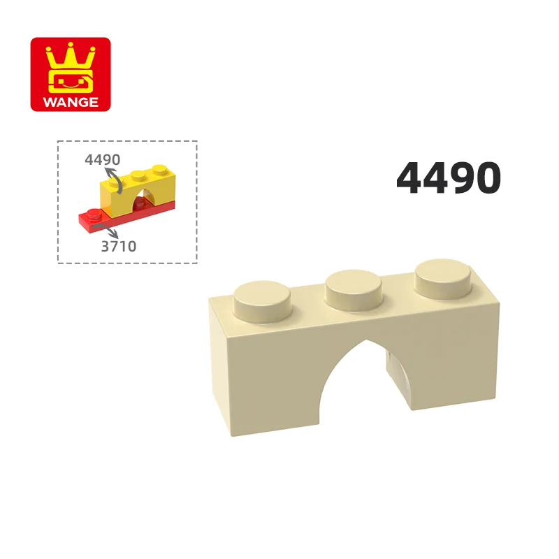 

WANGE 4490 100g/98PCS Arch 1x3 Bridge Building Blocks Moc Classic Compatible with Bricks Children Toys Assembly Gift Box