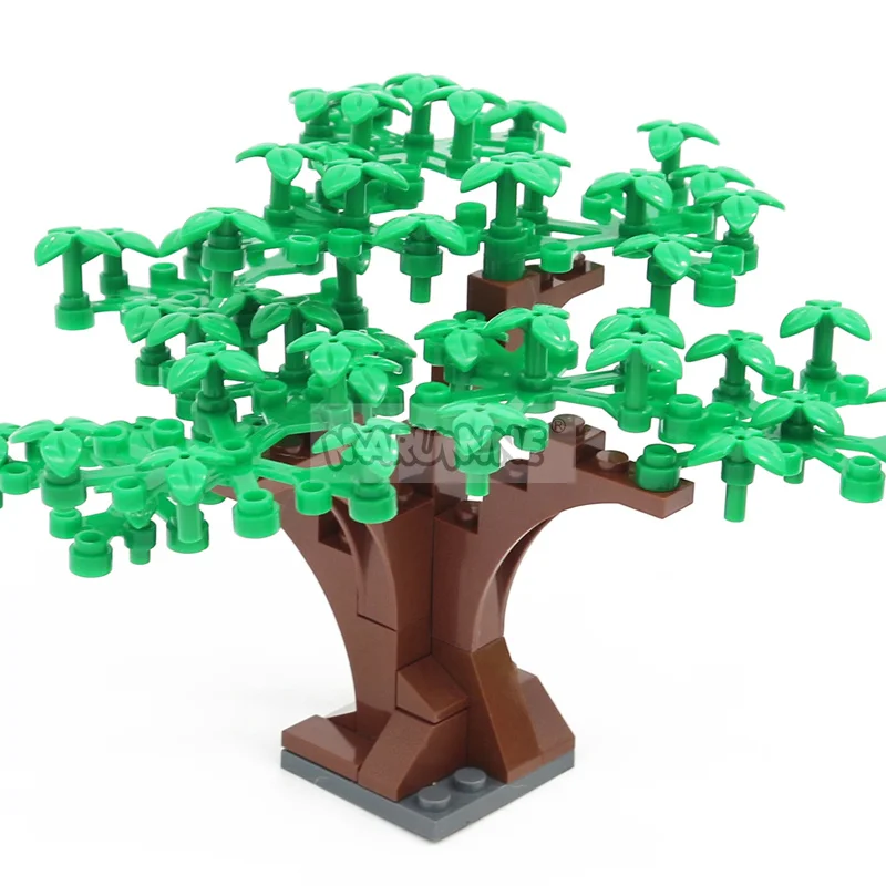 Marumine 80PCS Tree Building Blocks Set MOC City Street View Garden Plant Decoration Scene DIY Construction Bricks Accessories