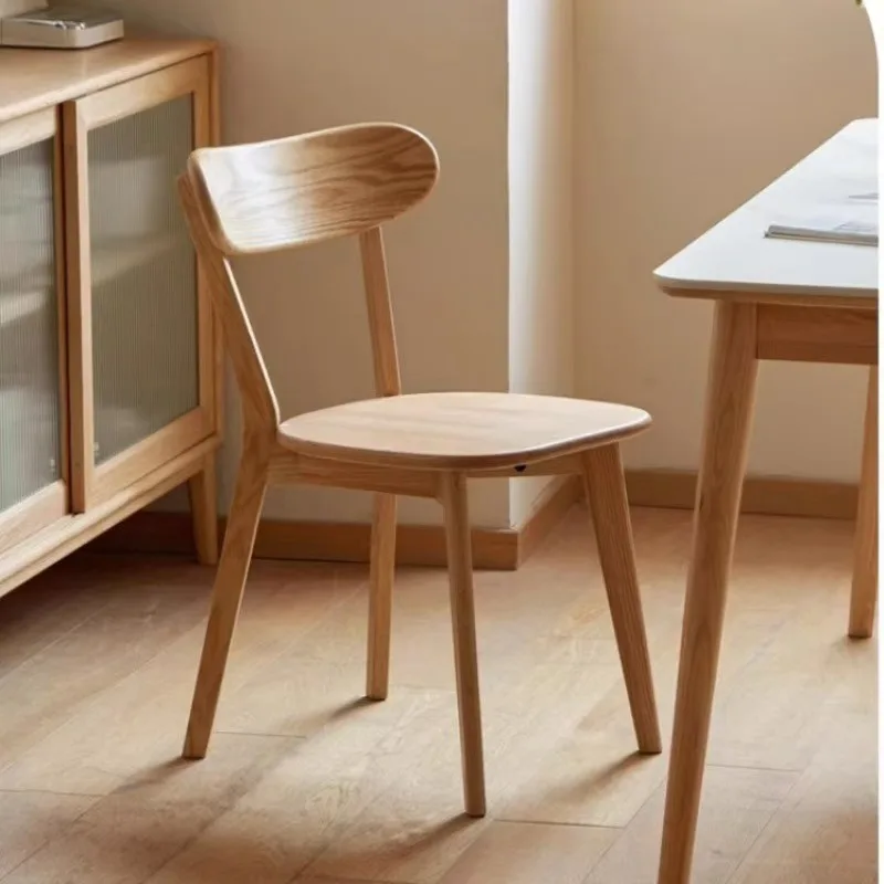 Solid wood Nordic oak back chair, home leisure modern simple restaurant dining chair
