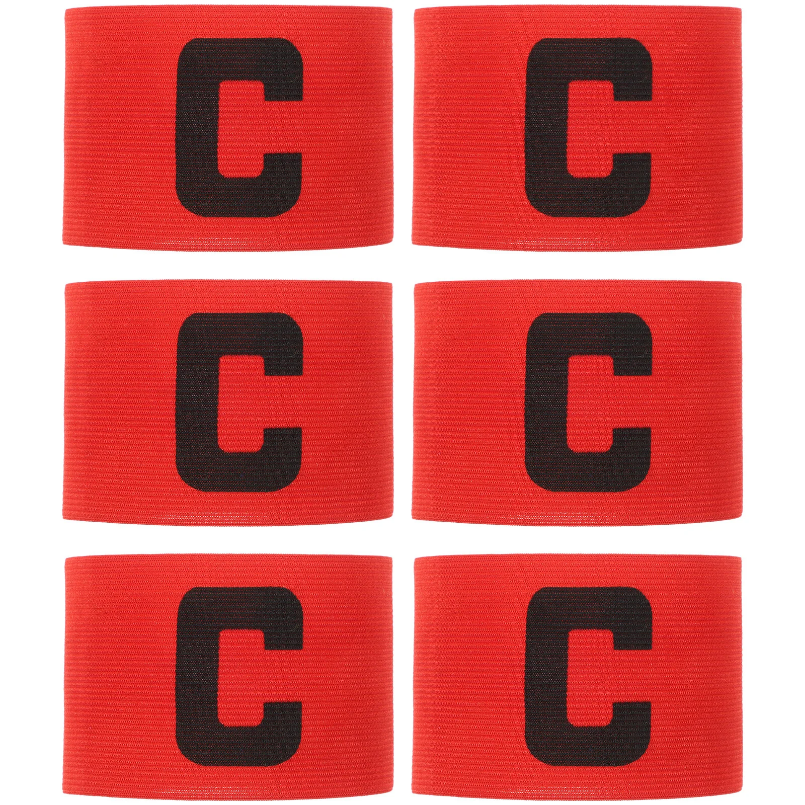 

6 Pcs Wrap-around Soccer Arm Band for Captain Letter Wear-resistant Armbands Nylon Team