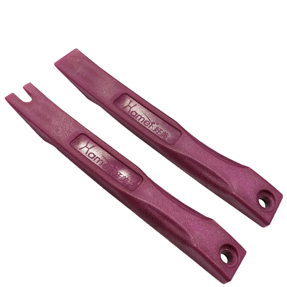 2pcs Auto Trim Removal Tool Kit Car Panel Door Dashboard Fastener Remover Pry Set Red HM-298