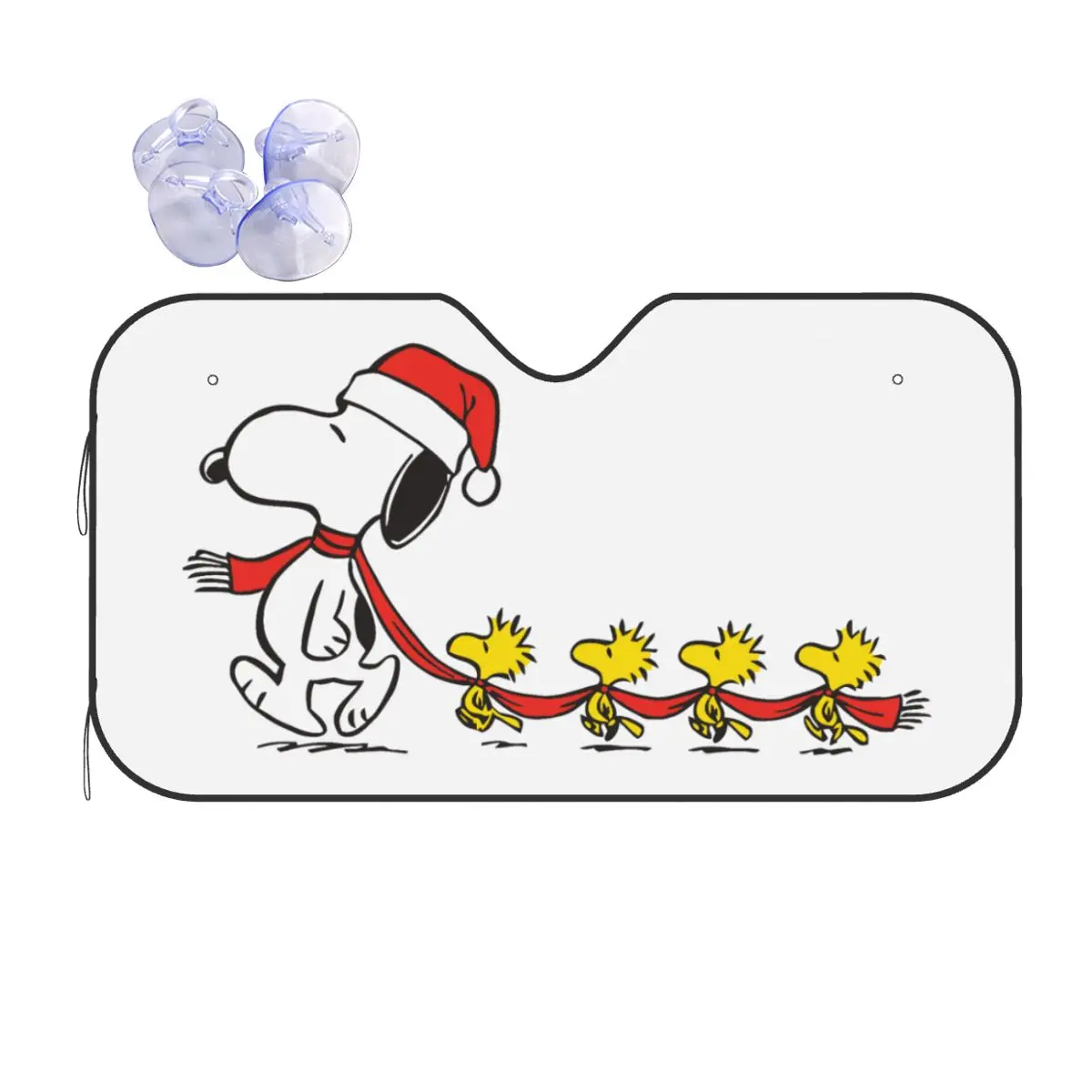 

Snoopy And Woodstock Holiday Christmas Sunshade Windscreen Car Front Windshield 70x130cm Sunshade Visor Accessories Covers