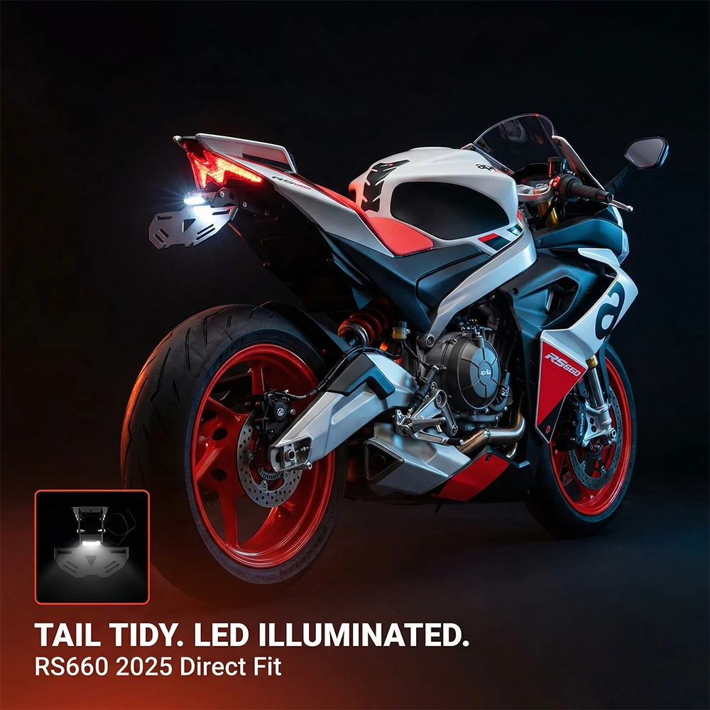 

New Motorcycle Tail Tidy License Plate Holder Fender Eliminator Accessories For RS660 Tuono 660 RSV4 Tuono V4 2020-2025 Factory
