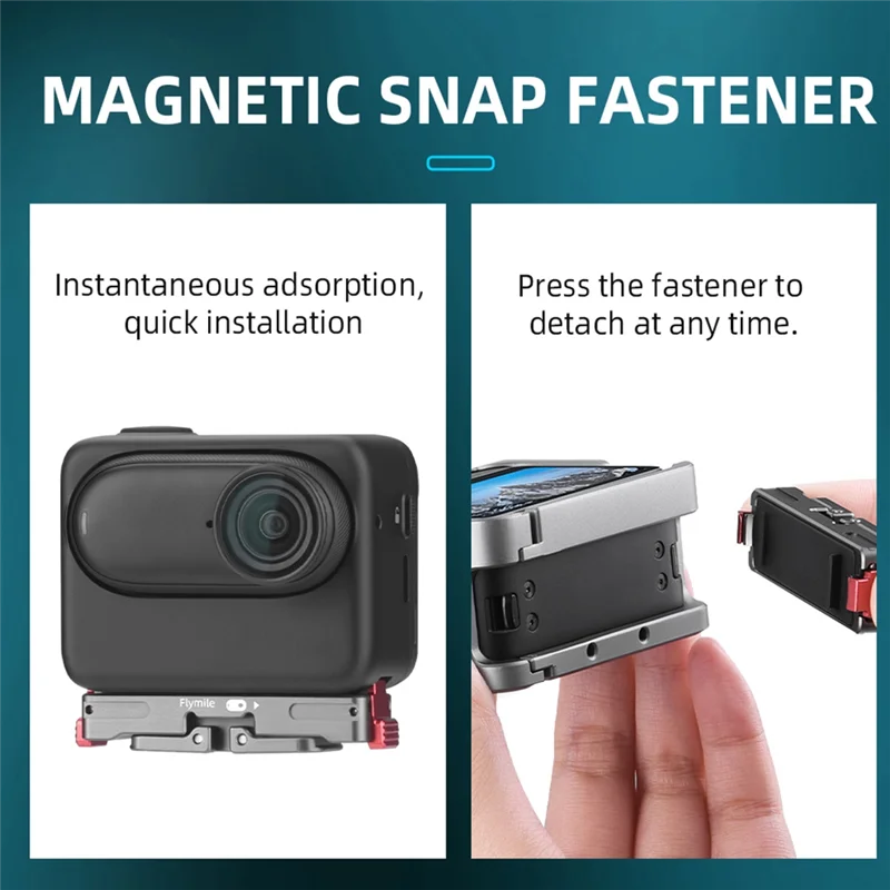 

Flymile For Insta360 GO3 Magnetic Quick Release Base Mount Accessories Thumb Camera Rechargeable Charging Base Bracket