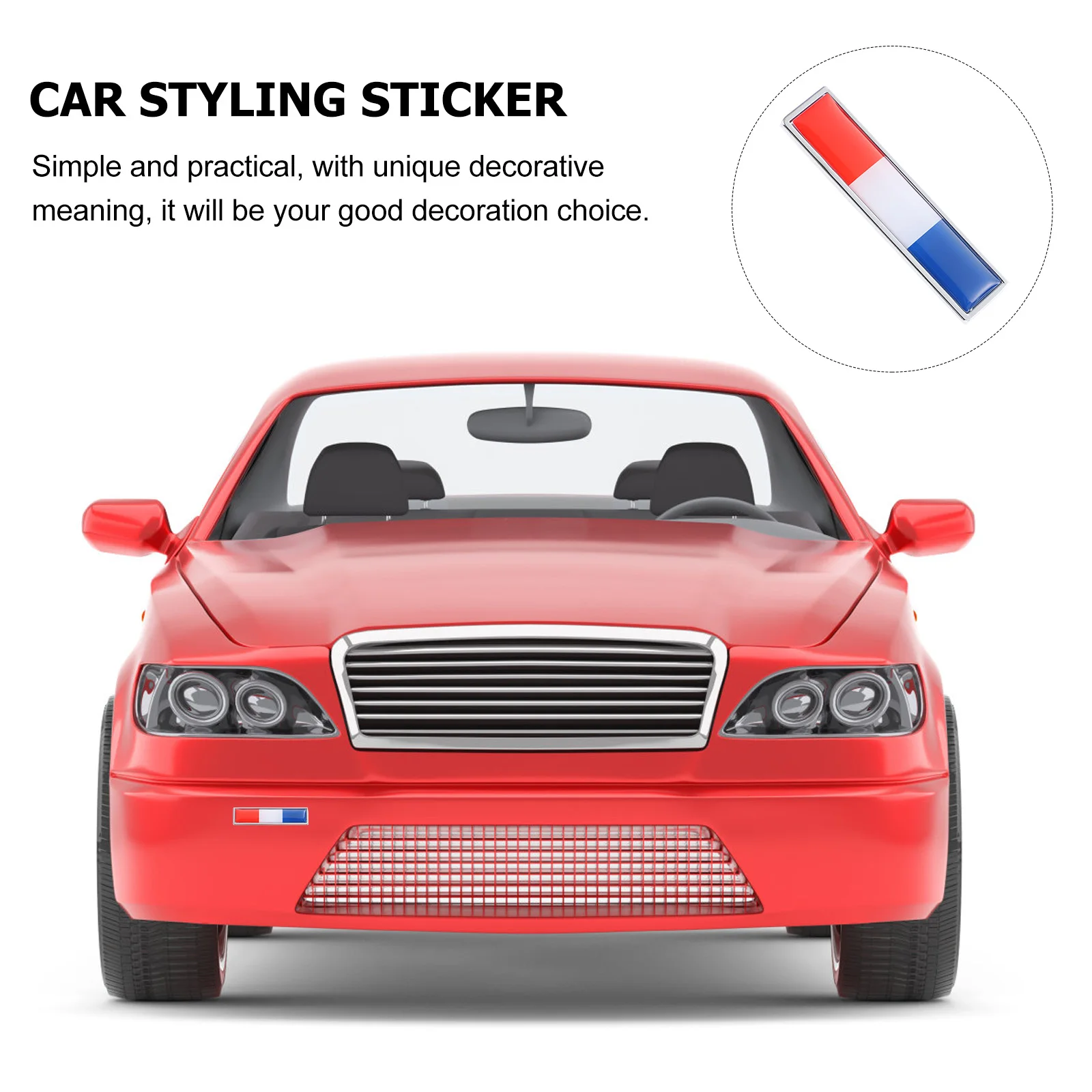 

2pcs Zinc Alloy Car Metal Sticker Flag Decal Automotive Small Stickers Bright Design Personalized Appearance Excellent