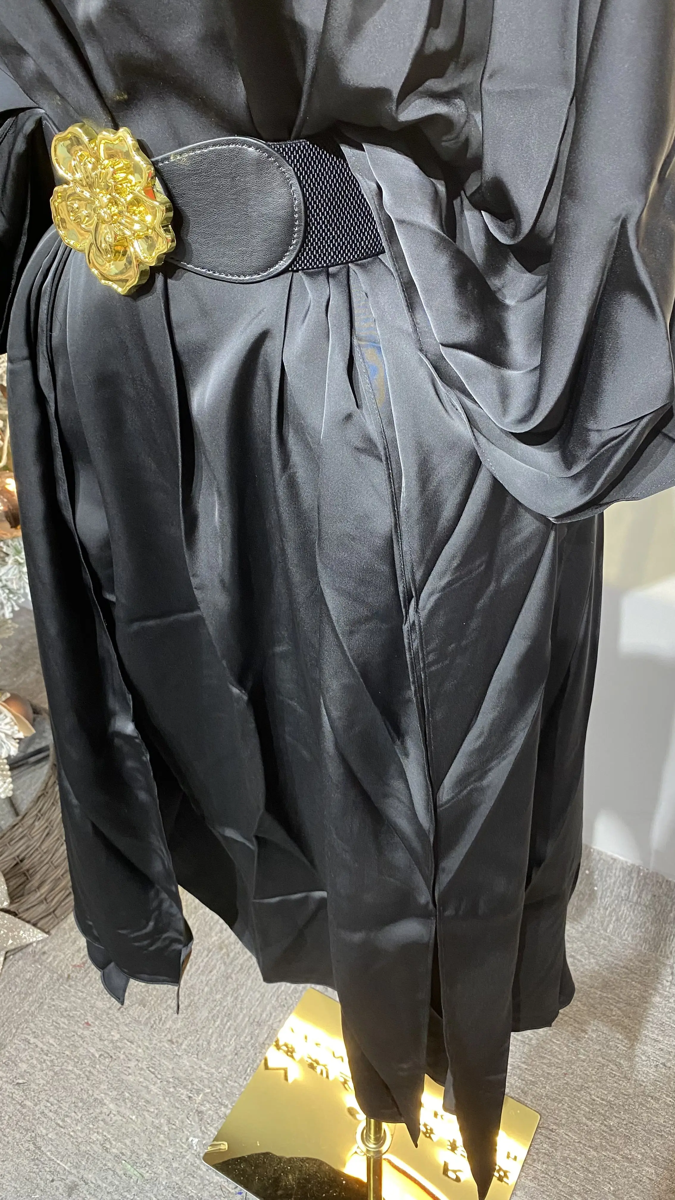 Vestido de noite luxuoso Dubai 2025: vestido Eid preto elegante para aberturas de verão-GZXX395