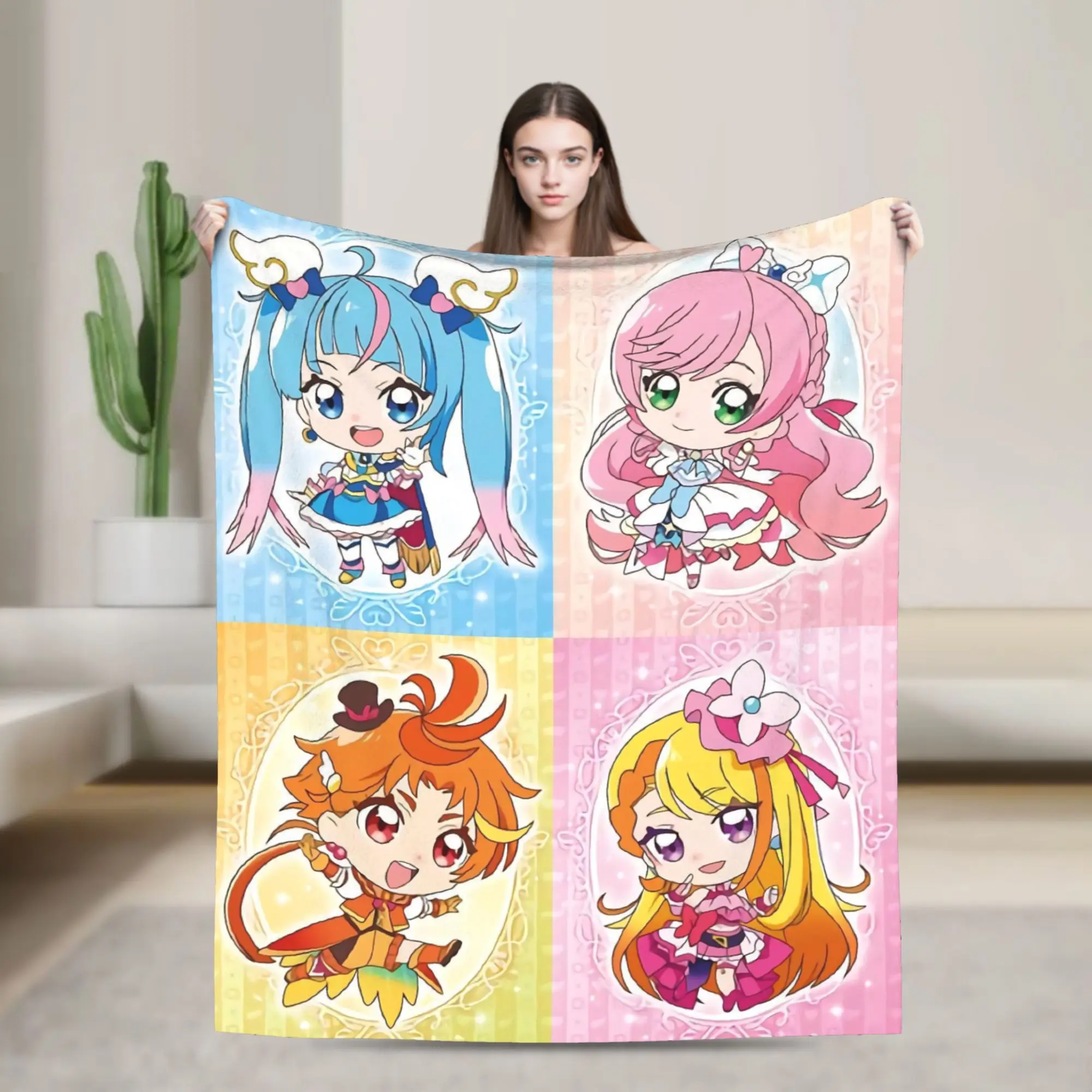 Soaring Sky Pretty Cure Blanket Ultra Soft  Throw Blankets for Sofa 50x60 Inch Multiple Sizes Bedding Throws