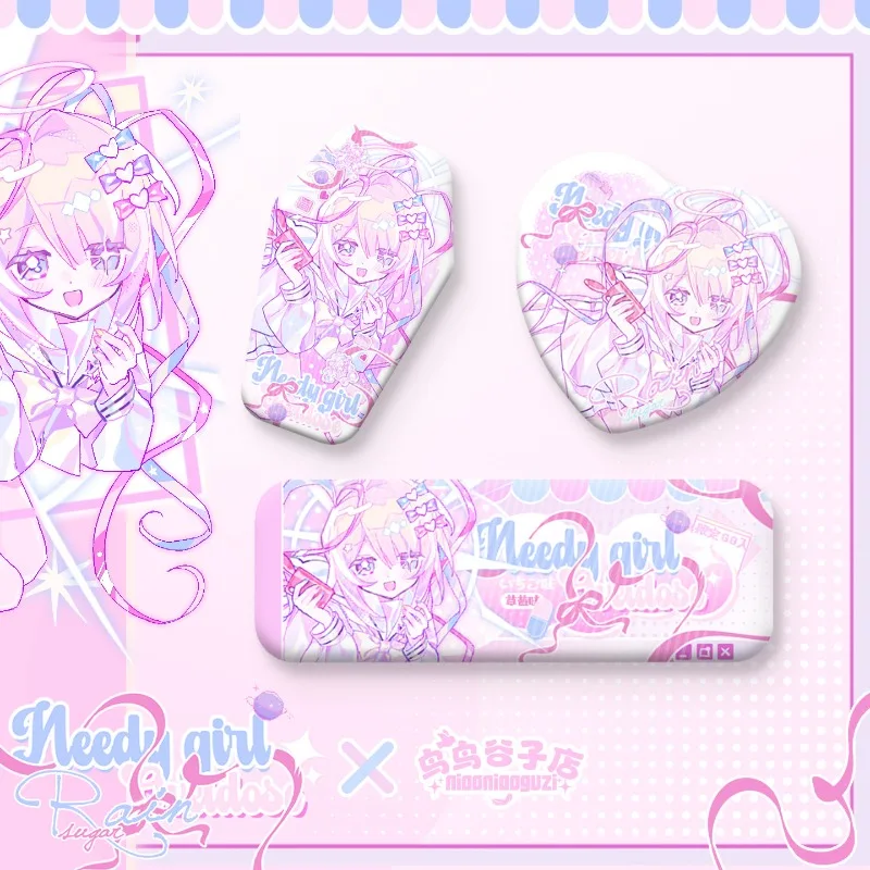 NEEDY GIRL OVERDOSE Merchandise Badge Standee Sticker  GiftsNeedy Streamer Overload Needy Girl OMGkawaii Angel KAngel Rain