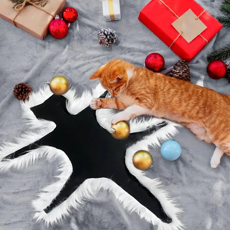 Light Up Fried Cat Rugs Plush Cat Light Up Carpet Soft Plush Fabric Christmas Decoration Carpet For Family Gatherings Daily