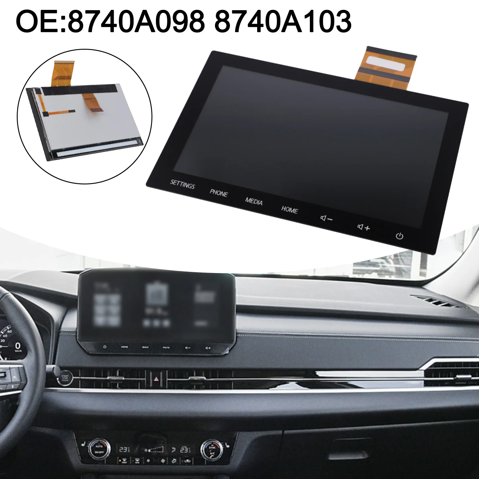 For Mitsubishi Outlander 20202022 8 LCD Display Touch Screen Radio Easy Installation Direct Replacement OEM Number 8740A098