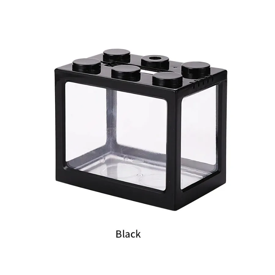 Building Block Fish Tank Mini Landscaping Tank Fighting Fish Tank Seaweed Box Reptile Tank